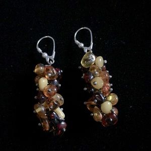 Baltic Amber and 925 earrings